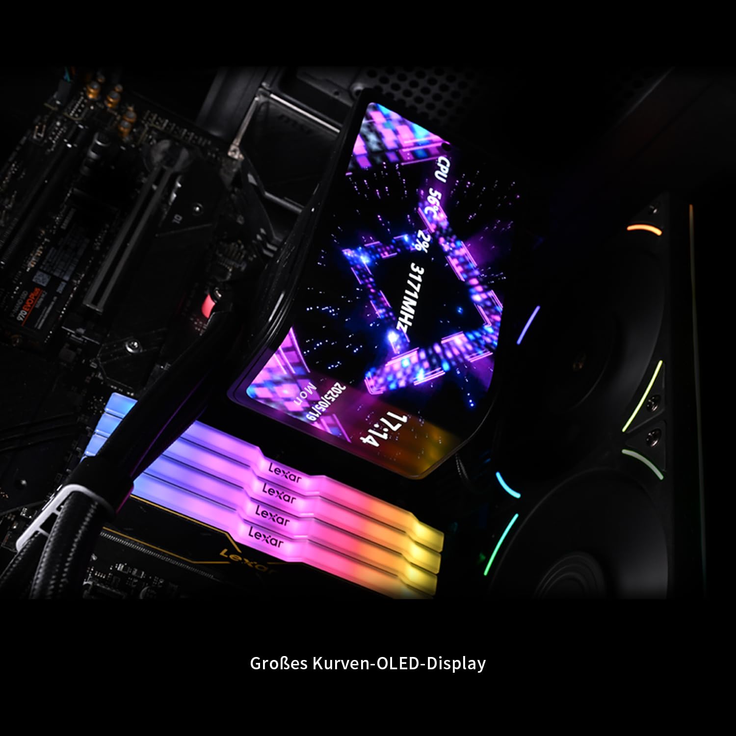 THERMALRIGHT Wonder Vision 360 UB ARGB Noir AIO Refroidisseur de CPU à écran liquide, pour AM5/Intel LGA1851/1700, écran incurvé 3D de 6,67 pouces avec résolutions 2400x1080, écran à panneau