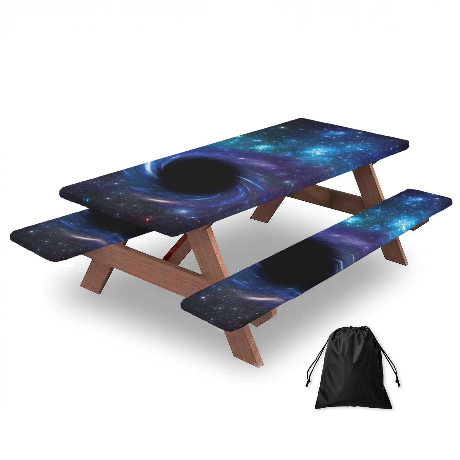 AYYQWE Galaxy Print Picnic Table Bench Cover Outdoor Garden Party Decor Daily Accessory Gift