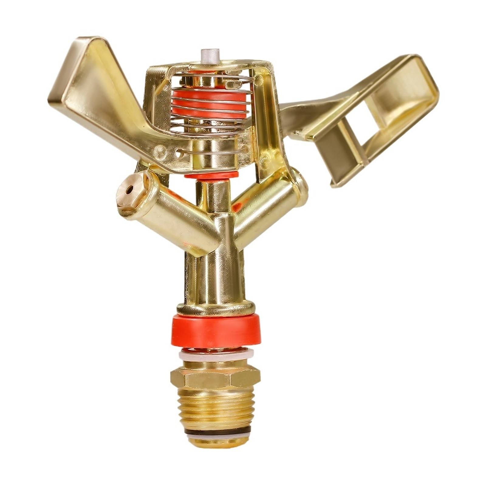 Arroseur pulsé en métal à Filetage mâle 1/2" 3/4" en Alliage de Zinc avec Bras oscillant à 360° for arrosage de serres et Jardins(1PCS-1l2 inch)