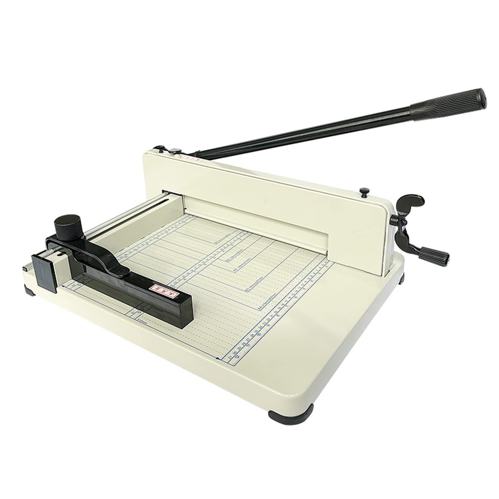 HHeavy Duty gilotyna gilotynowa do papieru z siatkami, wydłużony uchwyt, ręczna obcinarka do papieru do biura, szkoły, fabryki, grubość papieru 0,1-36 mm