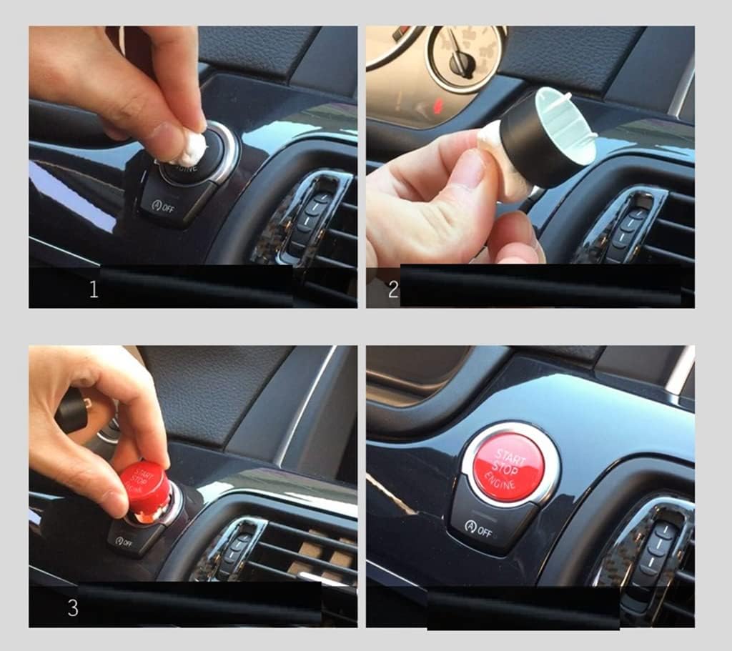 New Protective Start Button Replacement Compatible with BMW 4 Series Coupe F32 F33 2013-2020 418i 420i 428i 430i 435i 440i (Black, with Off Button)