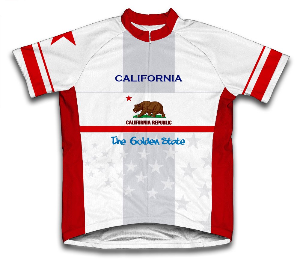 ScudoPro California Flag Short Sleeve Cycling Jersey for Women - Size 3XL