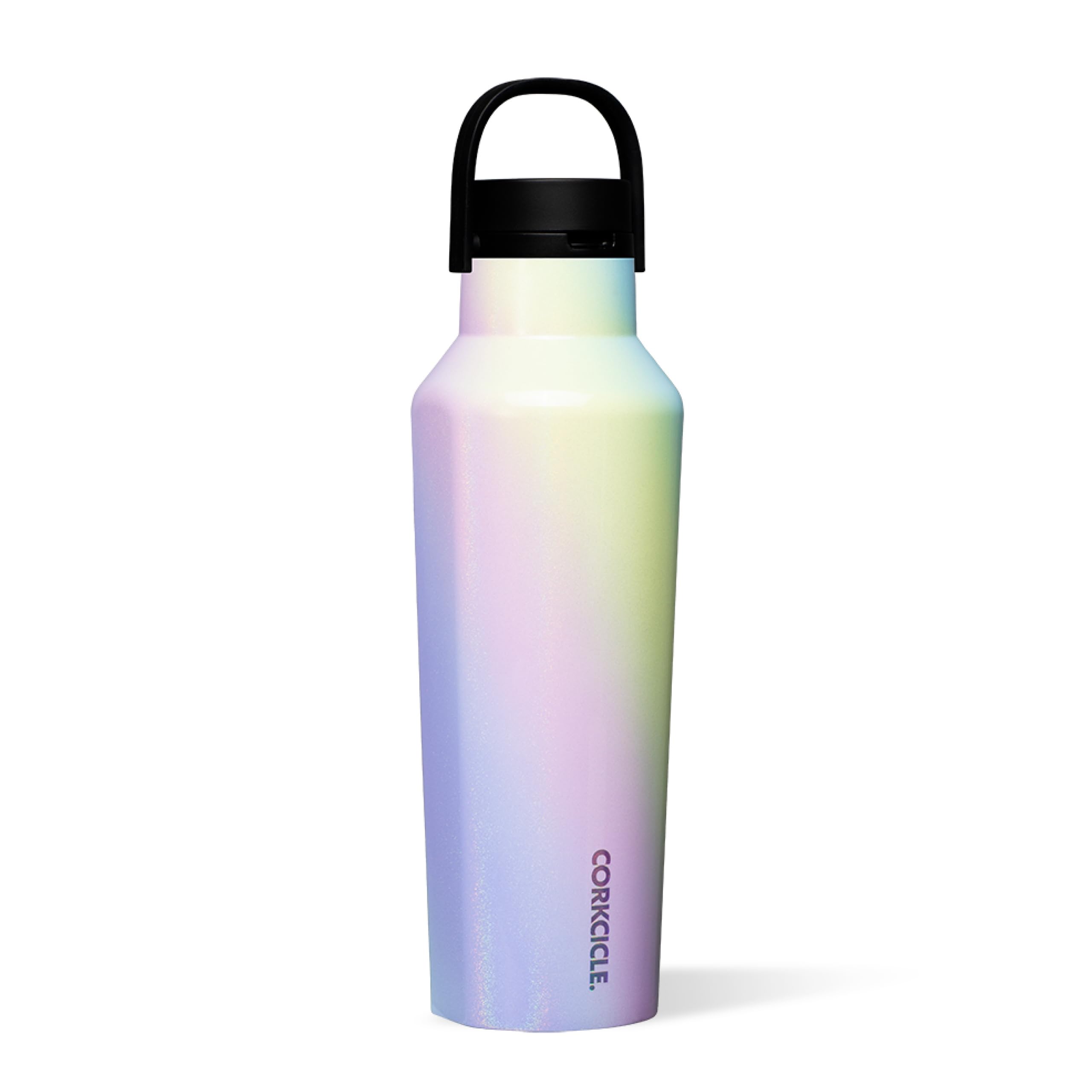 Corkcicle Sport Canteen - Keeps Drinks Cold 25 Hours - Stainless Steel Water Bottle - Triple-Insulated - Spill-Proof - Summer Drinkware Gift - Keeps Drinks Ice Cold - 20 oz - Rainbow Unicorn