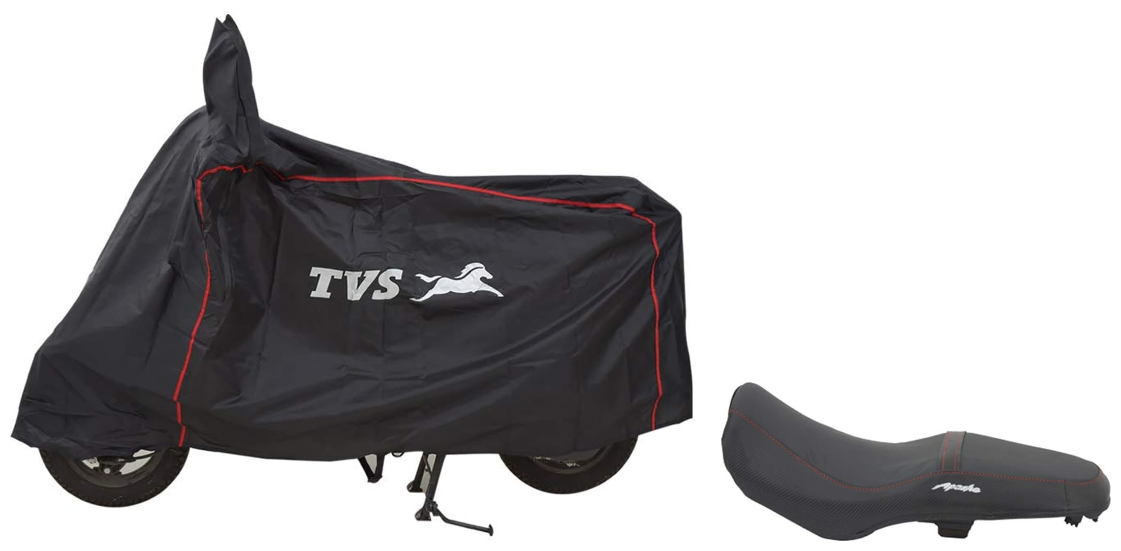 Tvs Vehicle Cover for Motorcycle, Black & Tvs Seat Cover Apache - 160 2V - Black - Nylon (B0C99RJ2YB) Amazon Price History, Amazon Price Tracker
