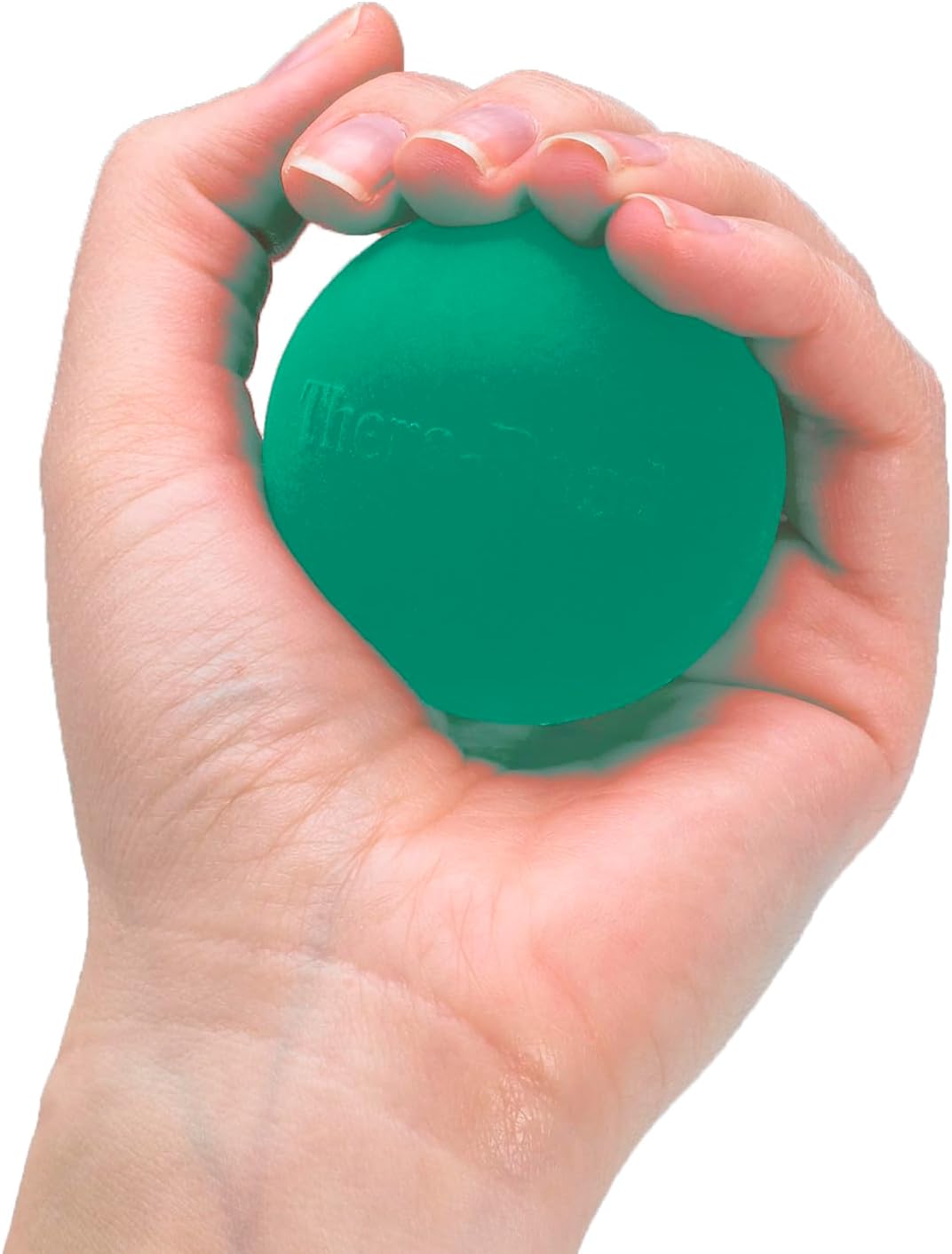 THERABAND Hand Exerciser, Ball For Hand, Wrist, Finger, Forearm, Grip Strengthening & Therapy, Squeeze Ball to Increase Hand Flexibility & Relieve Joint Discomfort, Green, Medium