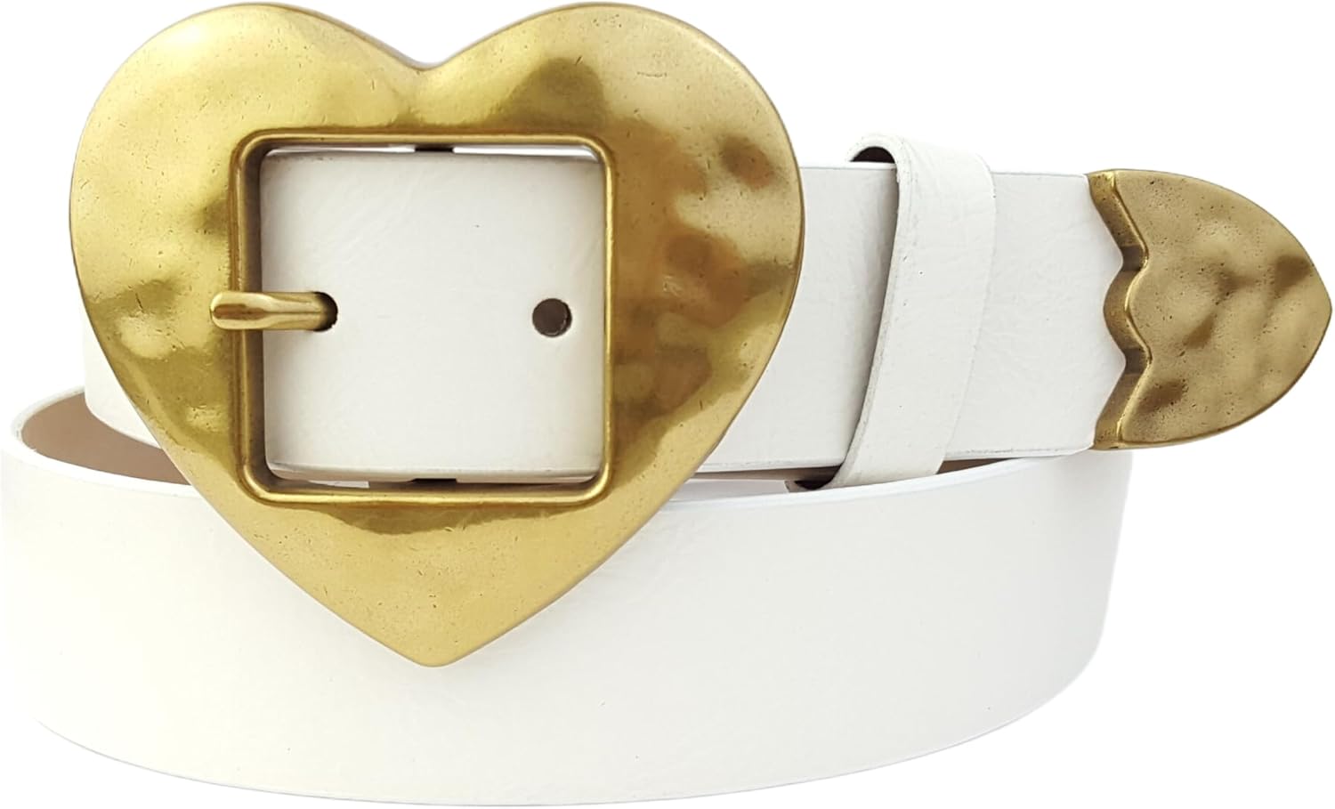 Vintage Gold Heart Buckle and Tip Belt