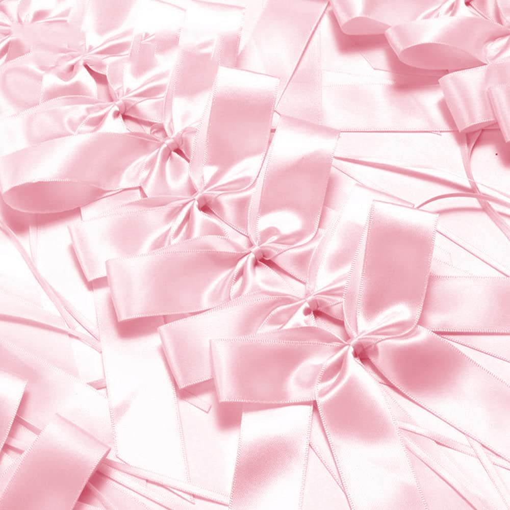 Nœuds décoratifs en ruban de satin faits à la main pour antenne de voiture - Décoration de mariage - 50 pcs