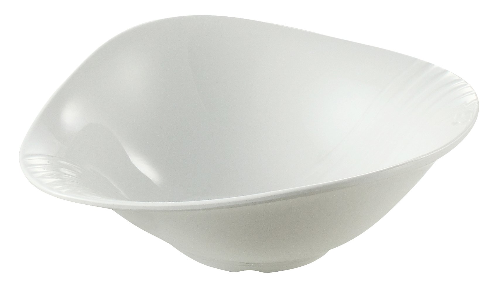 Milando Collection Elegant Melamine Bowl 3.5 Qt 18" BOX of by Yanco – 3.5 quarts, Melamine, White, Pack of 6, Model MD-918