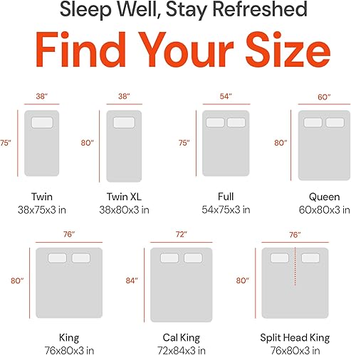 Miniatura 8 de Dormeo - Cubrecolchón con tecnología Octaspring, refrescante, de 3 pulgadas, tamaño individual XL, colchón para cama individual
