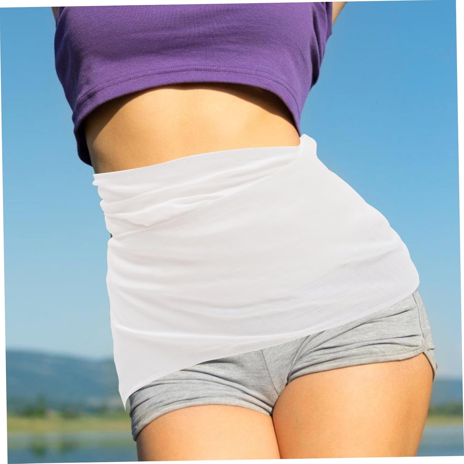 2rolls Belly Band of Breathable Cotton Gauze for Maternity Support Lightweight and Comfortable Abdominal Wrap for Moms