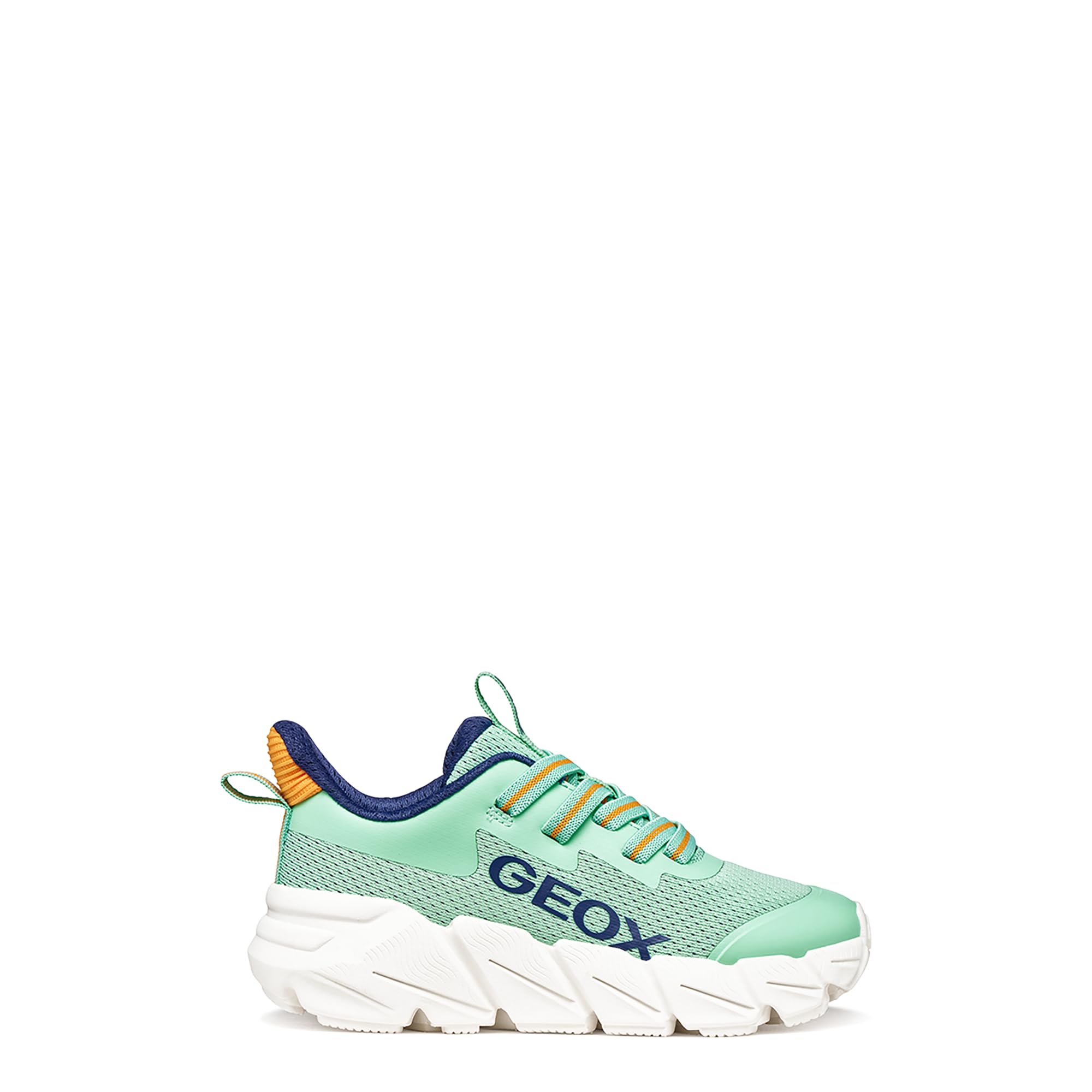 Geox J Flexyper Fast Boy Sneaker, Mint Lt Orange, 11.5 UK Child