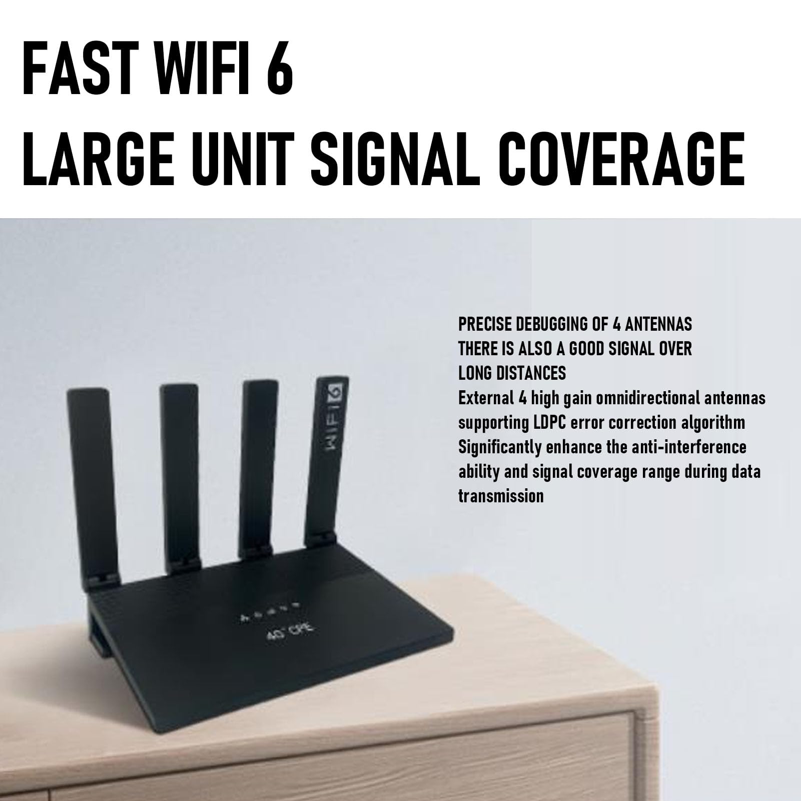 Router 4G WiFi 6, prędkość Bezprzewodowa 300 Mb/s z technologią OFDMA i 4 Antenami, dla Europy i Azji