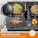 Bruntmor Camping Cooking Set Of 7. Pre Seasoned Cast Iron Pots And Pans Dutch Oven With Lids For Outdoor Comefire. Grill Cookware Skillet Sets With Storage Box - Image 2