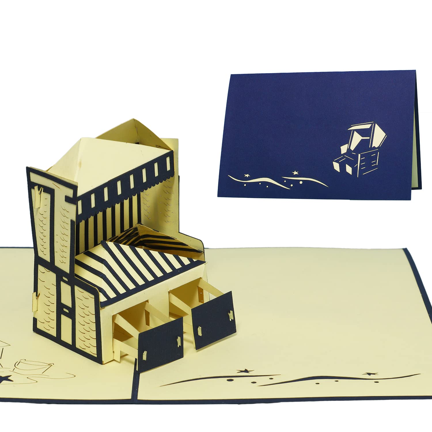 LIN - Pop Up 3D Greeting Card for a Holiday at The Beach, Beach Chair (#106)