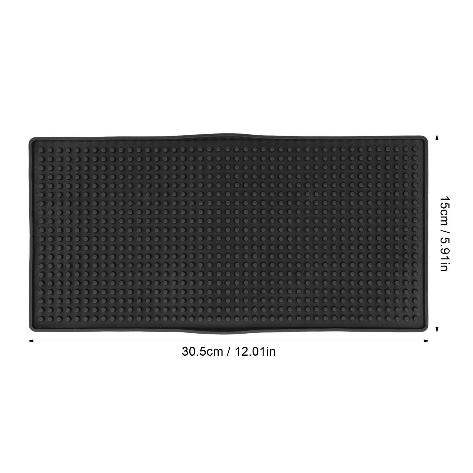 Bar Mat for Cocktail and Coffee Bar 30.5 X 15cm, Coffee Mat Bar Mats for Countertop for Cocktail Bartender Coffee Bar(black)