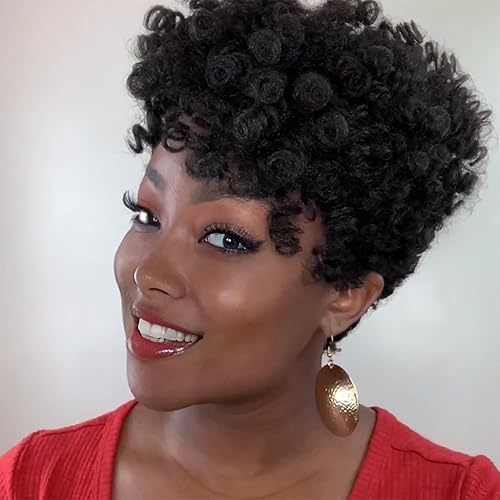 MIMAN 5 Packs 10 Inch Short Curly Crochet Hair Braids