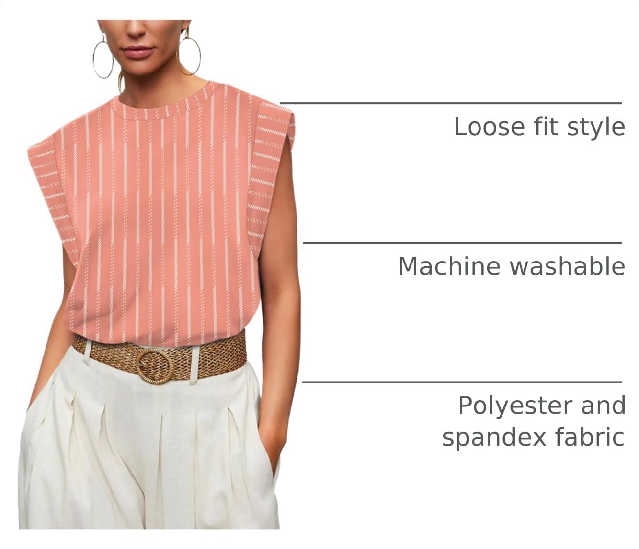 WIHOLL Cap Sleeve Tops for Women Summer Top Basic Tee Shirts Business Casual Tank Loose Fit 2026 Fashion image 4