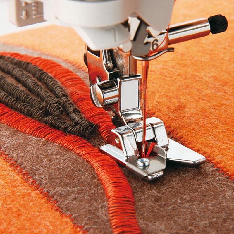 Image of ZENITH Fringe Pressure Foot Snap on Type for Automatic Electric Low Shank Sewing Machines Suitable for Usha Janome Brother Singer etc Steel Finish (Fringe)