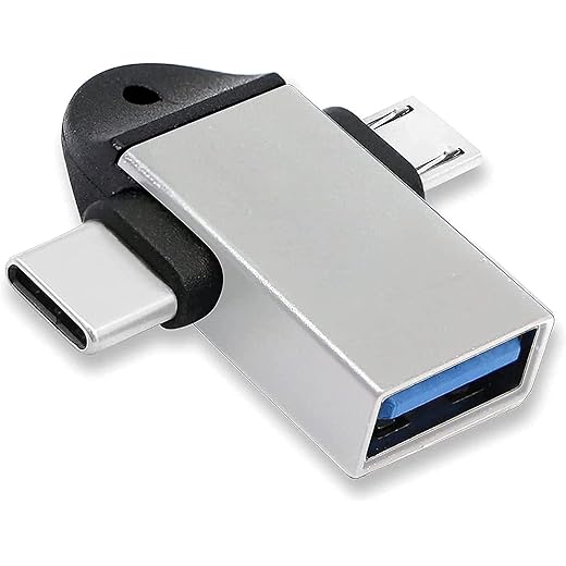 Metal 2in1 OTG Adapter - High Speed Data Transfer