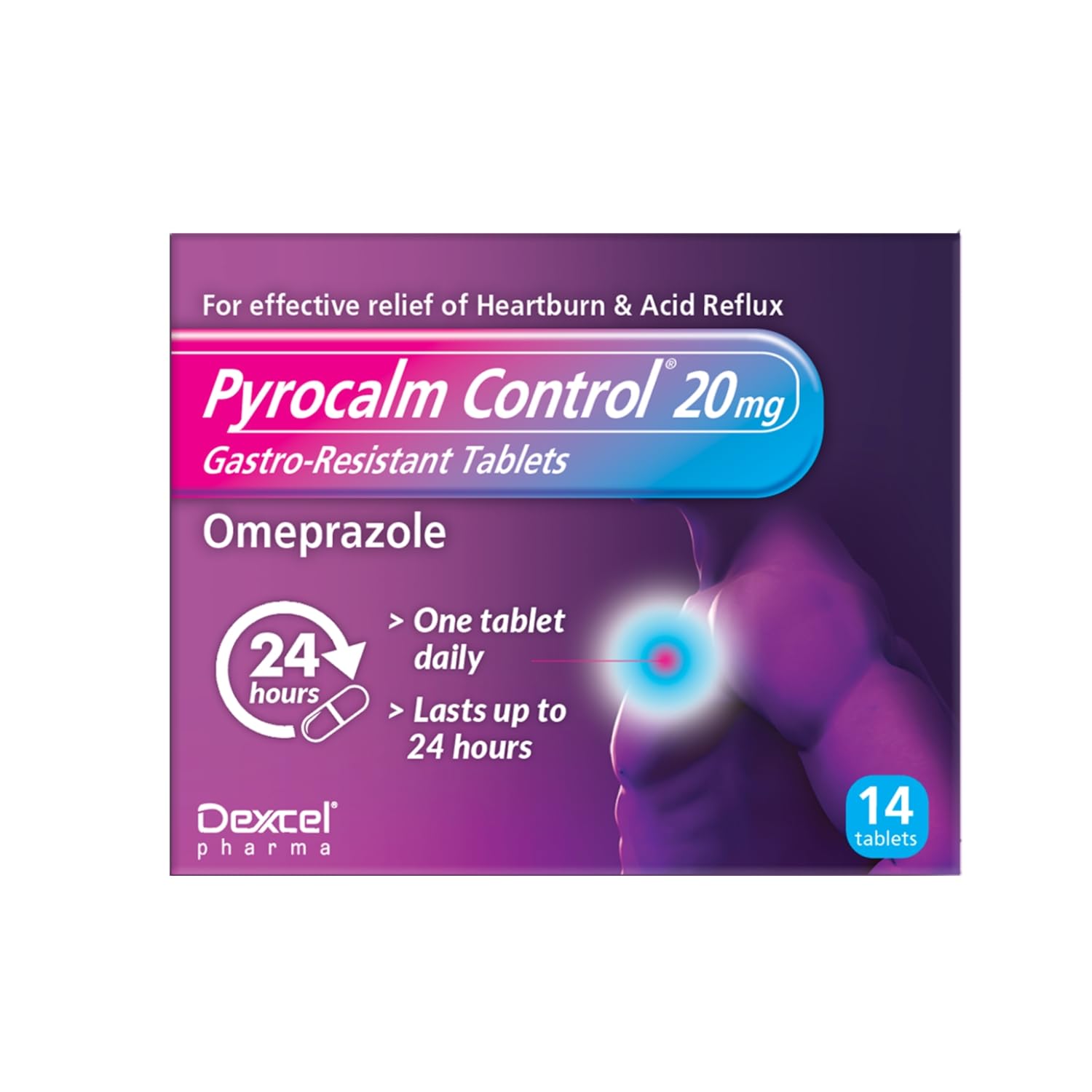 Pyrocalm Control 20mg, Gastro-Resistant Tablets, 1 Pack of 14 Tablets