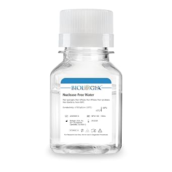 Ultra Pure Water, 100mL Nuclease Free Water Molecular Biology Grade, Sterilization, DNase, RNase, Protease, Endotoxins Pyrogen Free, PCR/RT-PCR Certified, for Laboratory Use Only