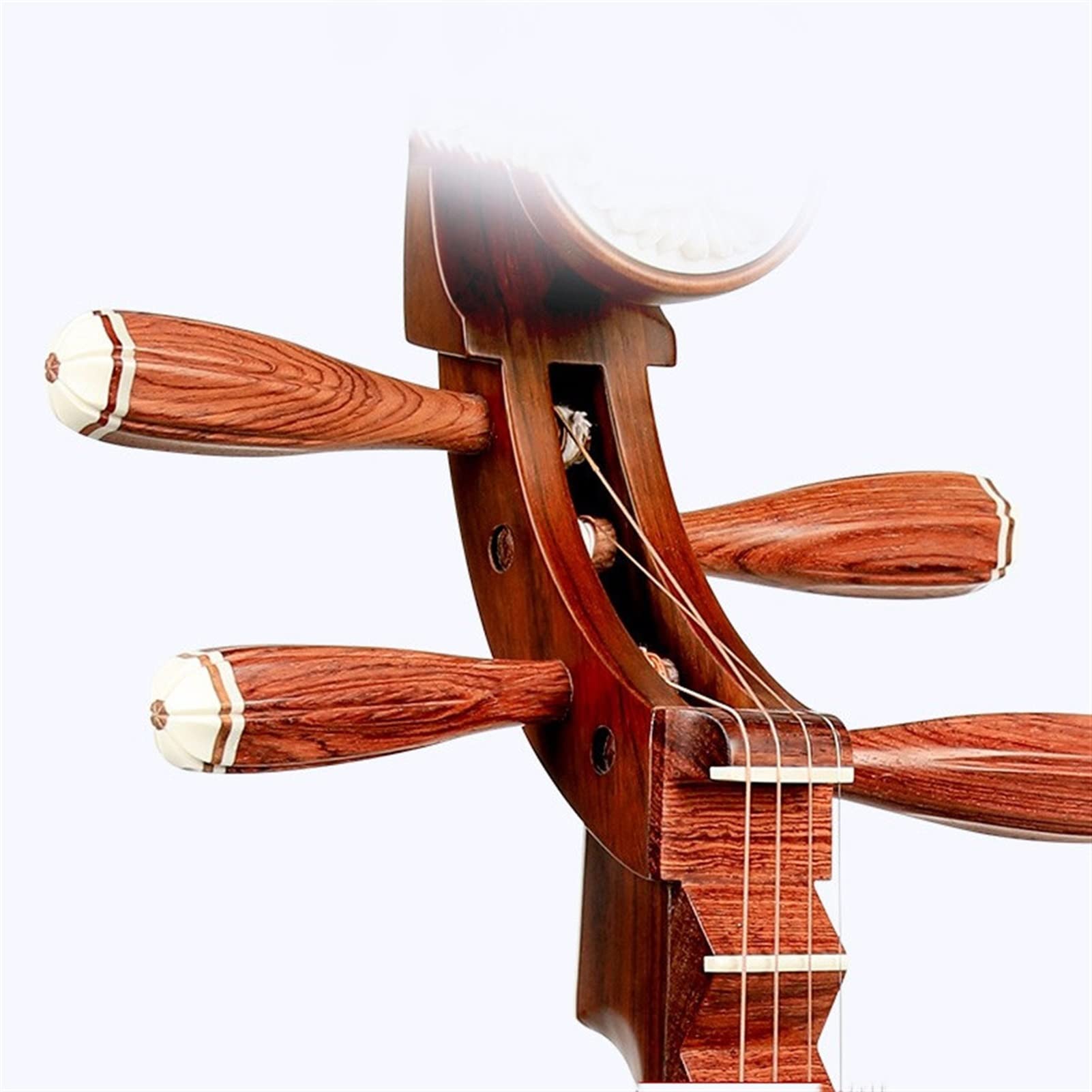FLFL Hartholz Chinesische Lute Pipa Musical Instrument Straußs Dalbergia Material Blumen Blühen Rich Kopfschmuck Test Grade Säure Zweig Holz Pipa