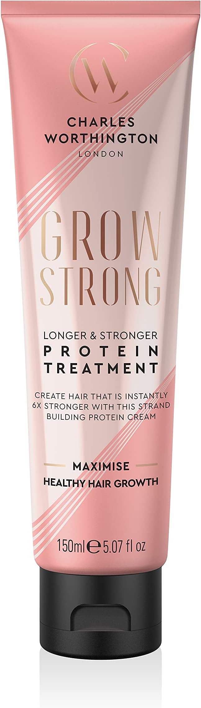 Charles Worthington Grow Strong Longer & Stronger Protein Treatment, Hair Growth Serum for Fine Hair, Hair Repair Products for Women and Men, Salon Hair Repair, 150 ml
