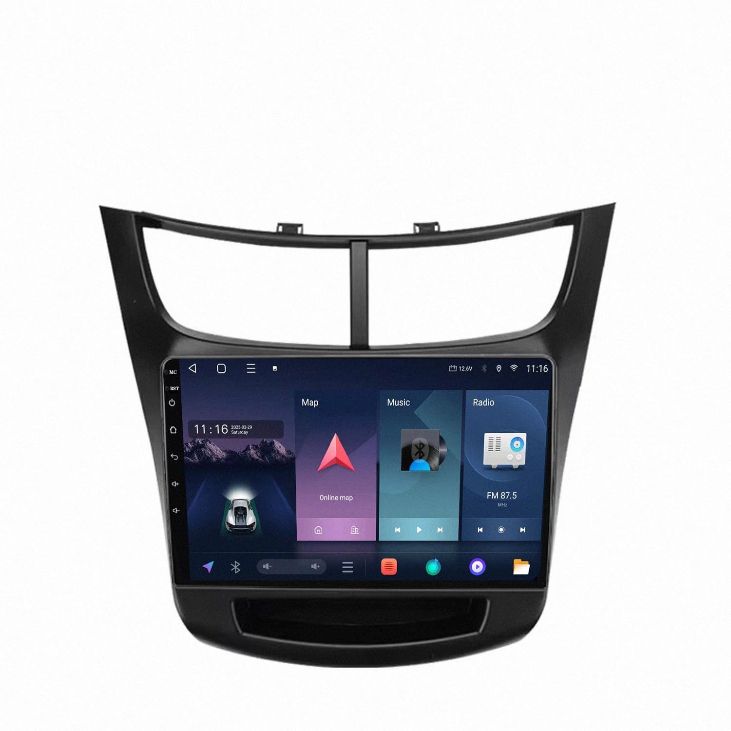 Car Stereo Carplay Radio de Coche para Chevrolet Sail Aveo 2015-2019 Soporta Bluetooth, Control Volante, USB, WiFi, 4G, Mirror-Link, GPS Navegador/Radio FM, 8 Nuclear 6G+128G