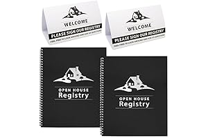 Open House Registry Spiral Bound - Sign In Book For Real Estate Agents