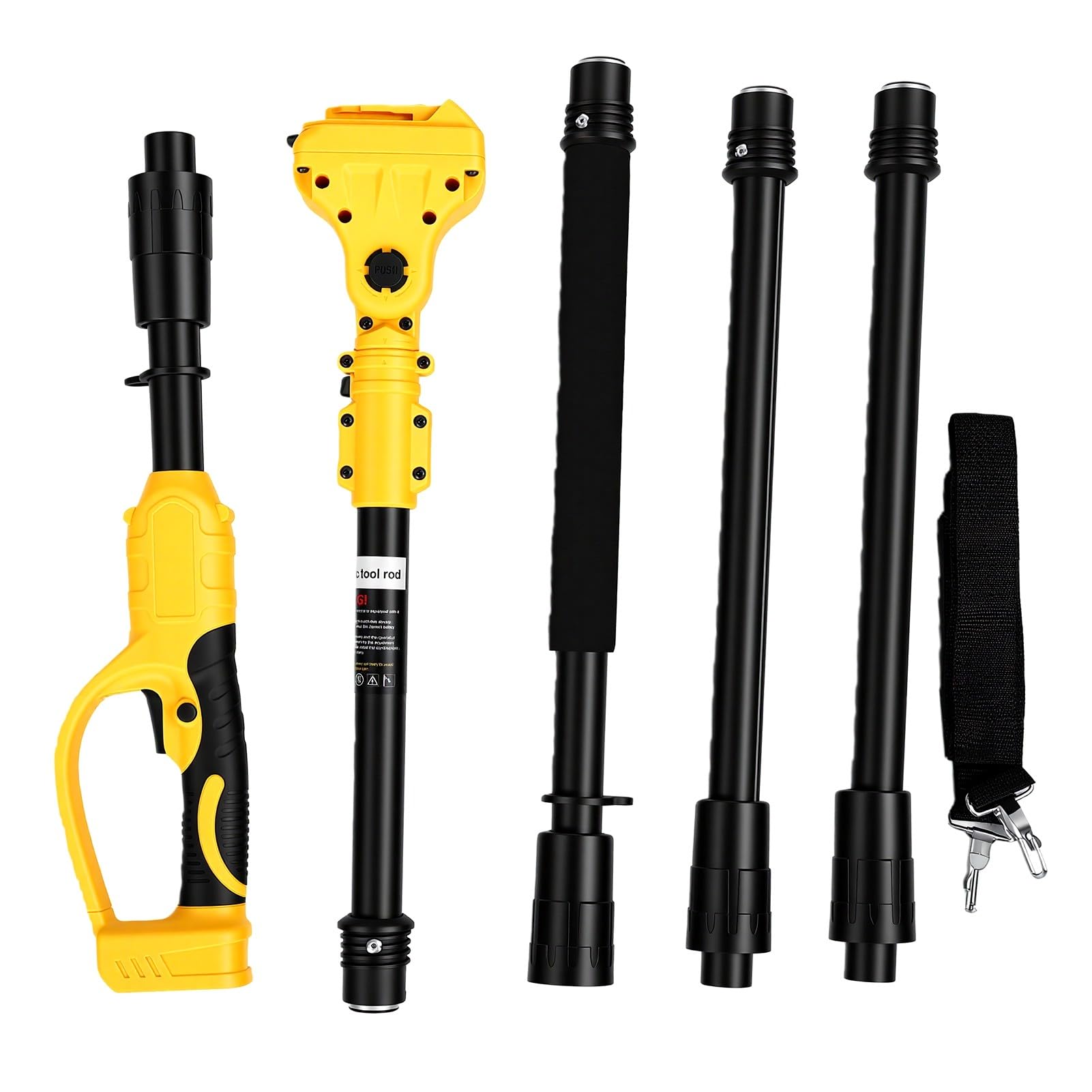 Accesorio para Sierra de Podar de Ramas Altas de 2,5 M |Cabezal Giratorio de 180°, Poste Ajustable de 3,28 a 8,2 Pies para Mini Motosierra, Compatible con la Serie