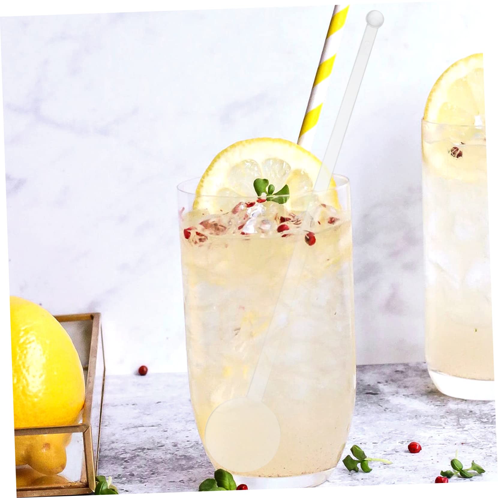 Operitacx 80pcs Tip Mixing Sticks Transparent Beverage Stirring Sticks for Cocktails Tea and Desserts Essential Bar Tool for Home Use