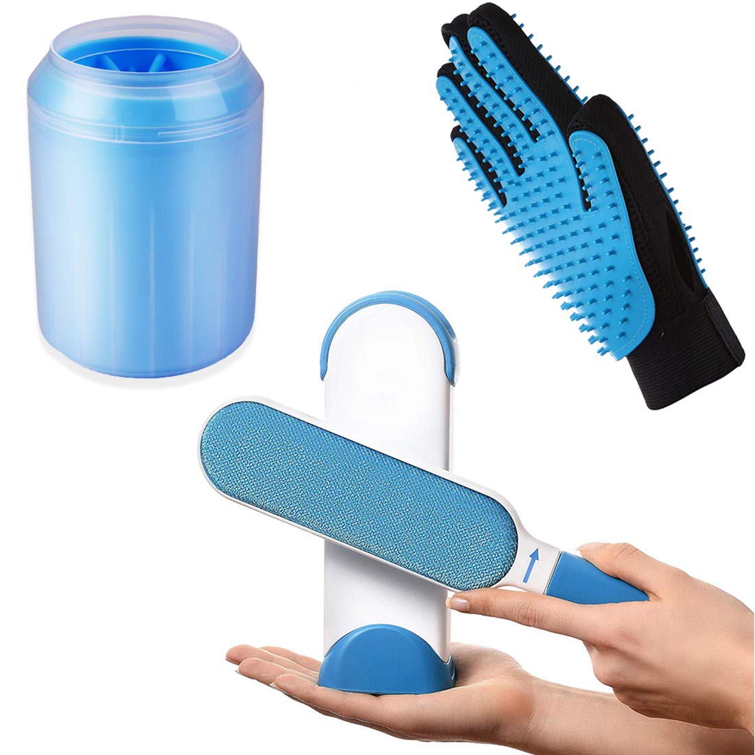 PetVogue Self Cleaning Pet de-Shedding Brush Set for Dog & Cat, Pro Pet Grooming Kit and Hand Brush Glove for Long & Short Haired Pets, (B08X2F9T28) Amazon Price History, Amazon Price Tracker