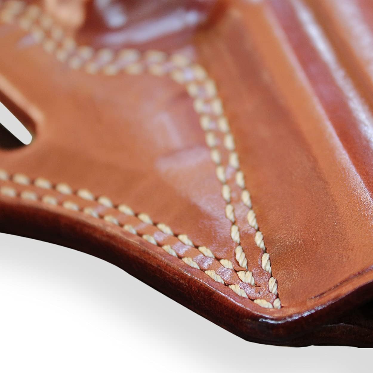 Premium Leather Three Slot OWB Pancake Holster with Thumb Break Fits, GP-100 .357 Magnum 4.2" Barrel, (Please Choose Your Hand Draw) Brown Color #1033#