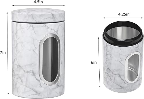 Miniatura 2 de W Home Botes de cocina para almacenamiento de alimentos, juego de decoración de cocina moderno con múltiples fines de conservación por tapas