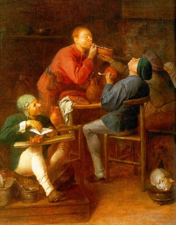 Lienzo fumatori di Adriaen Brouwer cuadro clásico de salón para salón rústico