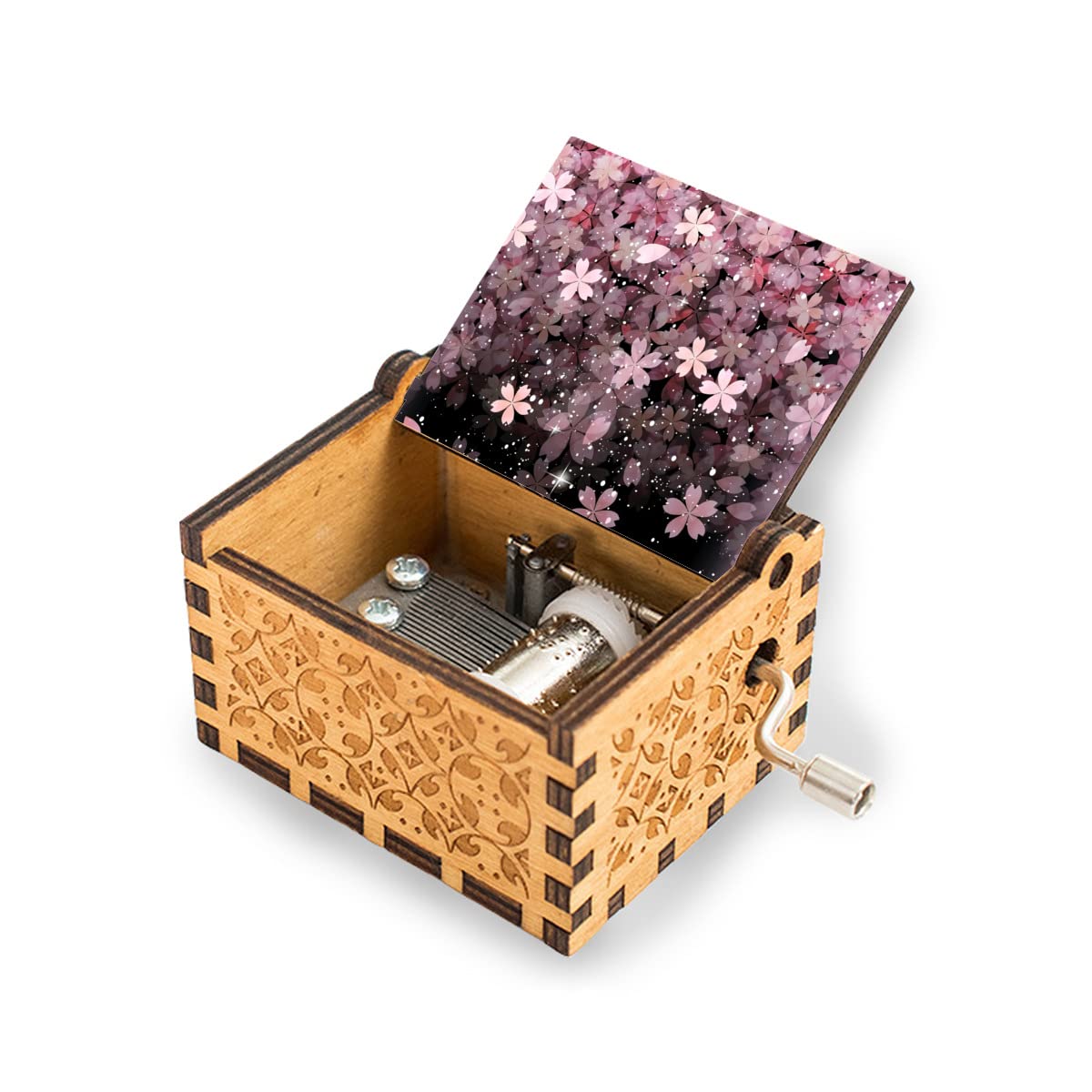 Amazon.co.jp: オルゴール 木製 さくら 桜柄 総柄 マキシ リゾート風 