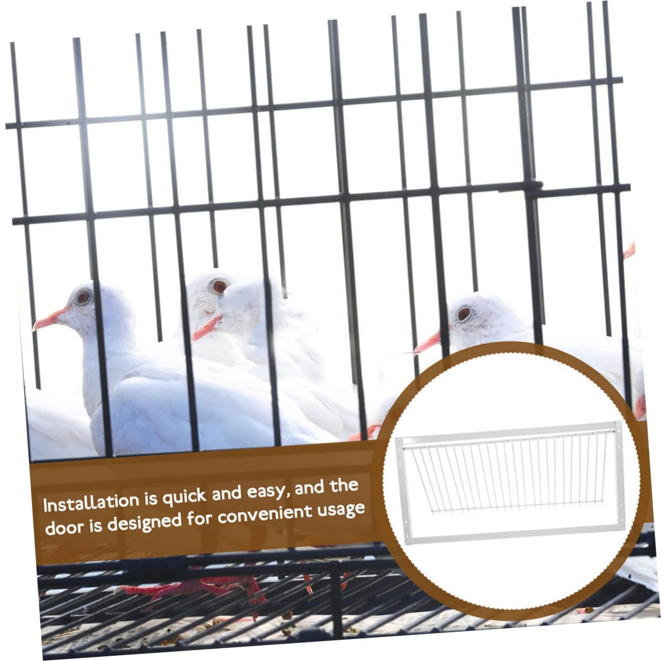 2piezas Puerta De Actividad para Jaula De Palomas Racing Diseño Encriptado Accesorios De Suministro para Jaula De Aves Fácil Instalación y Mayor Seguridad