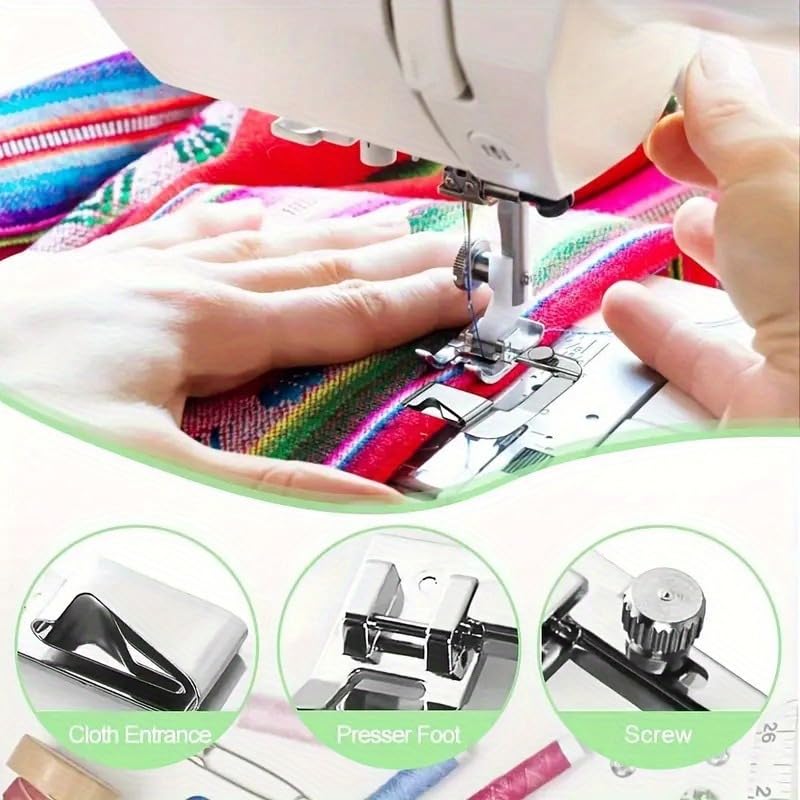 Set de 6 piezas de pie dobladillo para máquina de coser miniatura 4