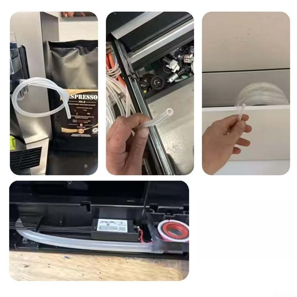 Tubo in silicone, 50 m, tubo flessibile ad alta temperatura, 3 x 6 mm, per macchina da caffè, pezzo di ricambio per distributore di bevande