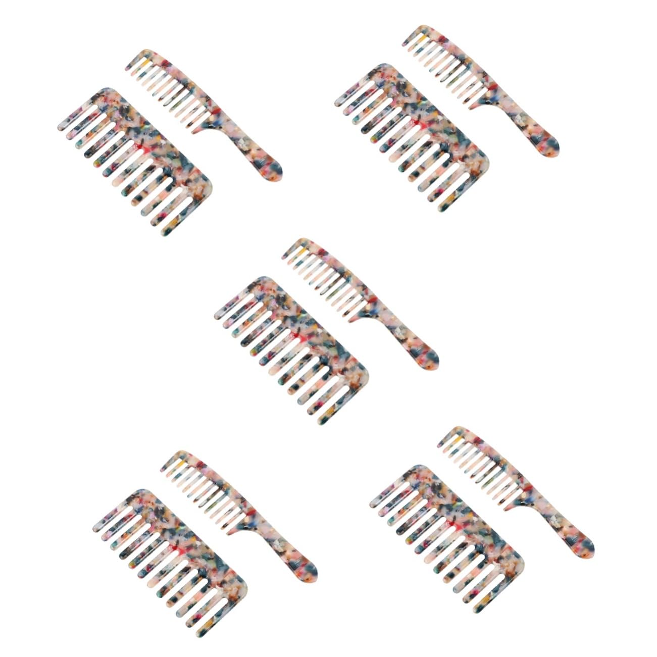 minkissy 10pièces Peigne Large à Dents Anti-statique Lot De Peignes Pour Coiffure Démêlage Doux Et Soins Des Cheveux Bouclés Et Ondulés Pour Cheveux Et Épaissis