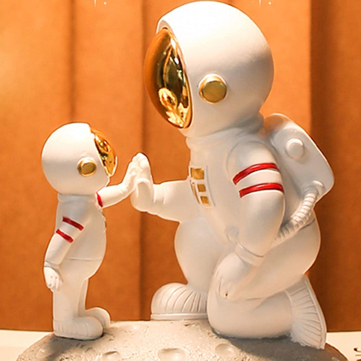 Amazon.co.jp: 宇宙飛行士彫刻 宇宙人 父と息子の置物 宇宙飛行士像
