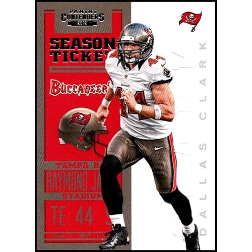 Football NFL 2012 Playoff Contenders Season Ticket #93 Dallas Clark NM Near Mint Buccaneers