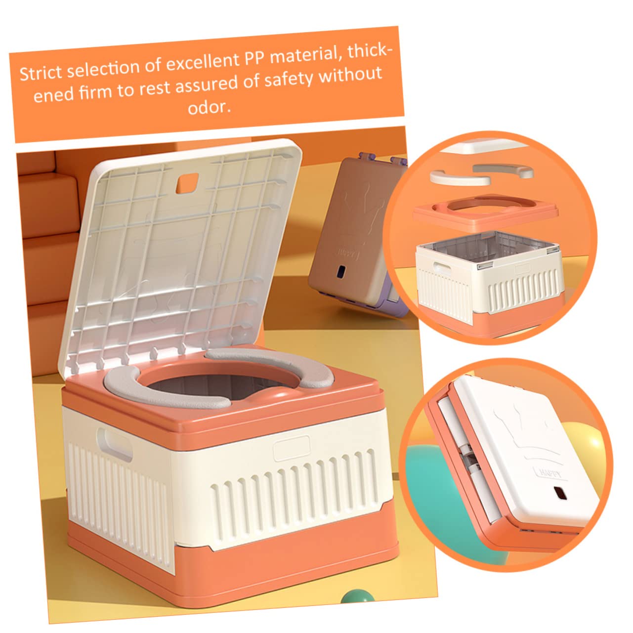 BESTonZON Inodoro Infantil Plegable para Orinal de Viaje Organizador de Maquillaje Tapa Inodoro de Entrenamiento para Camping al Aire