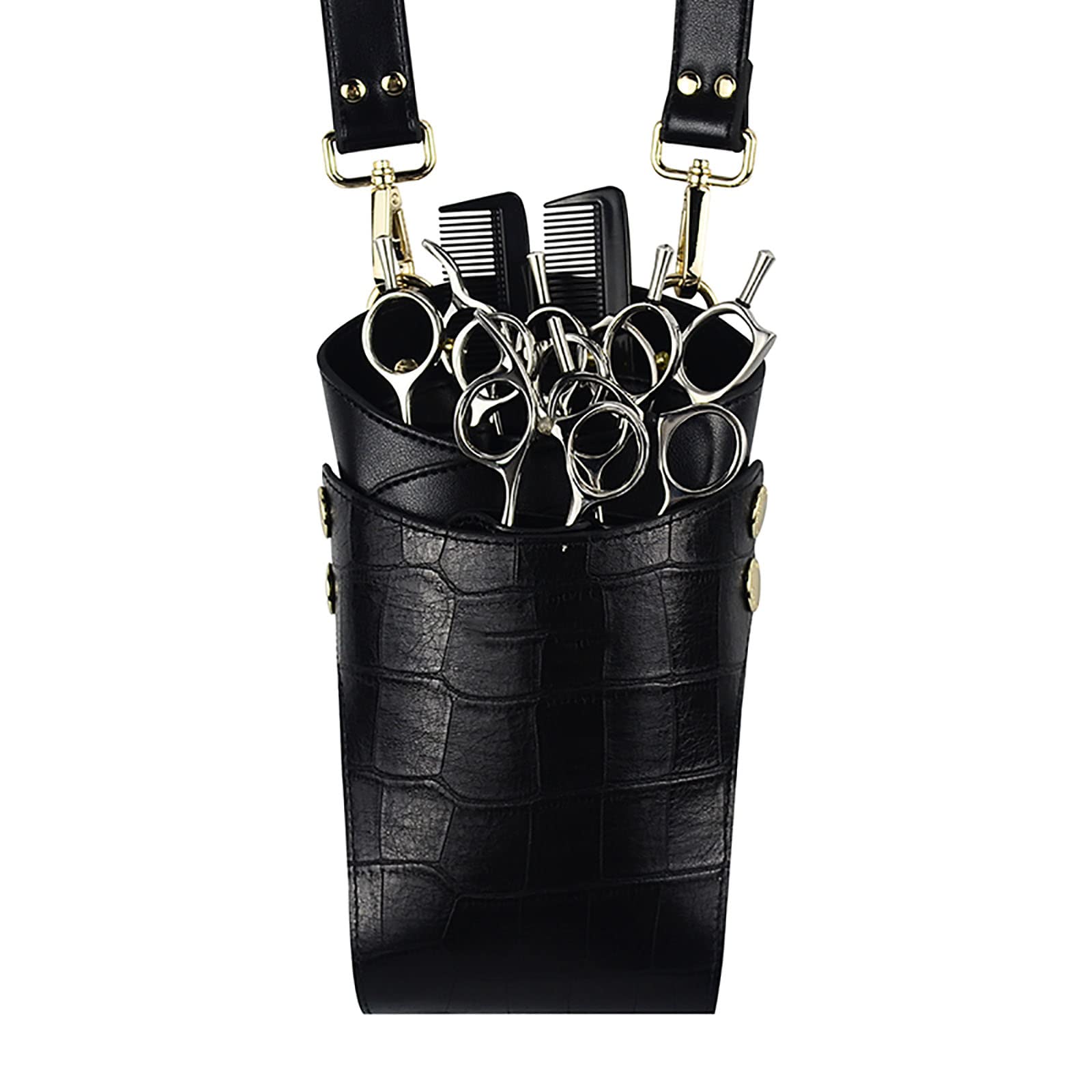 vrfvsdasAAS Hairdressing Tools Waist Bag, Hairdressing Scissor Bag Holder Comb Shear Product for Hair Salon