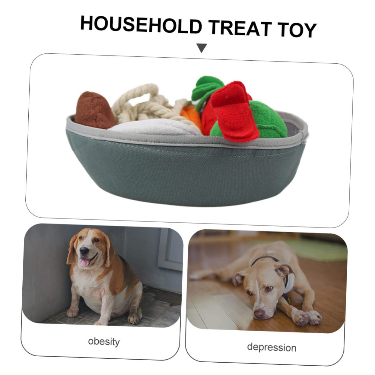 Adorable Hundespielzeug Futterspender aus Hochwertigem Polyester Waschbar Stressabbauend Interaktives Schnüffelspielzeug für Welpen und Ausgewachsene Hunde Fördert Beschäftigung