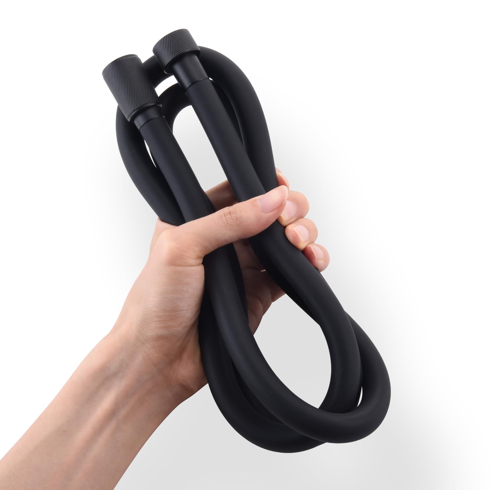 Manguera de ducha de silicona extra larga, color negro, de alta presión, 119 pulgadas, utilizada en cabezales de ducha, bidé, baño, inodoro, mangueras flexibles de repuesto para limpieza de