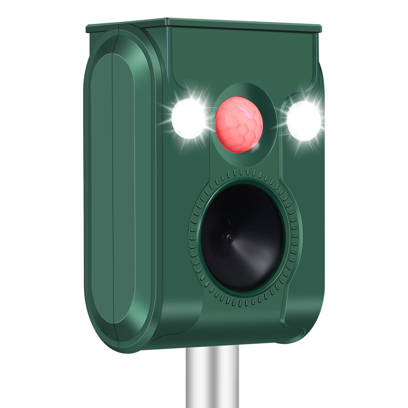 PHIMINNEX Ultrasonic Animal Repellent, Cat Repellent Outdoor Solar and Waterproof Repeller with Flashing LED Light and Sound Scares Away Cat, Dog, Foxe, Etc