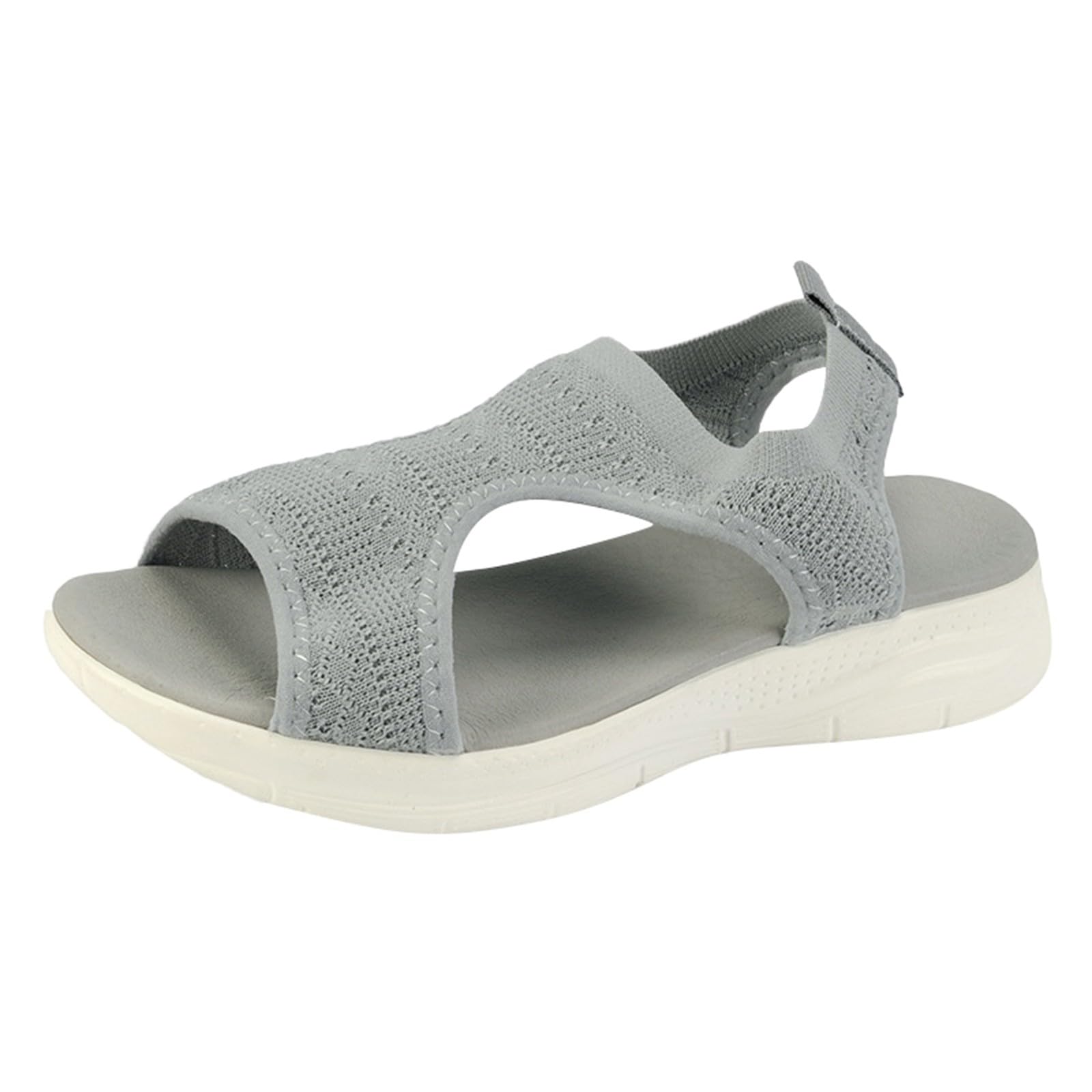 Orthotic Sandalen Damen Sommer Breite Füße Schuhe Bequem Waschbare Slingback Wandern Slides Sandals mit Weiche Fussbett Outdoor Wassersandalen Casual Strick Plateau Sandalen Sommerschuhe Frauen