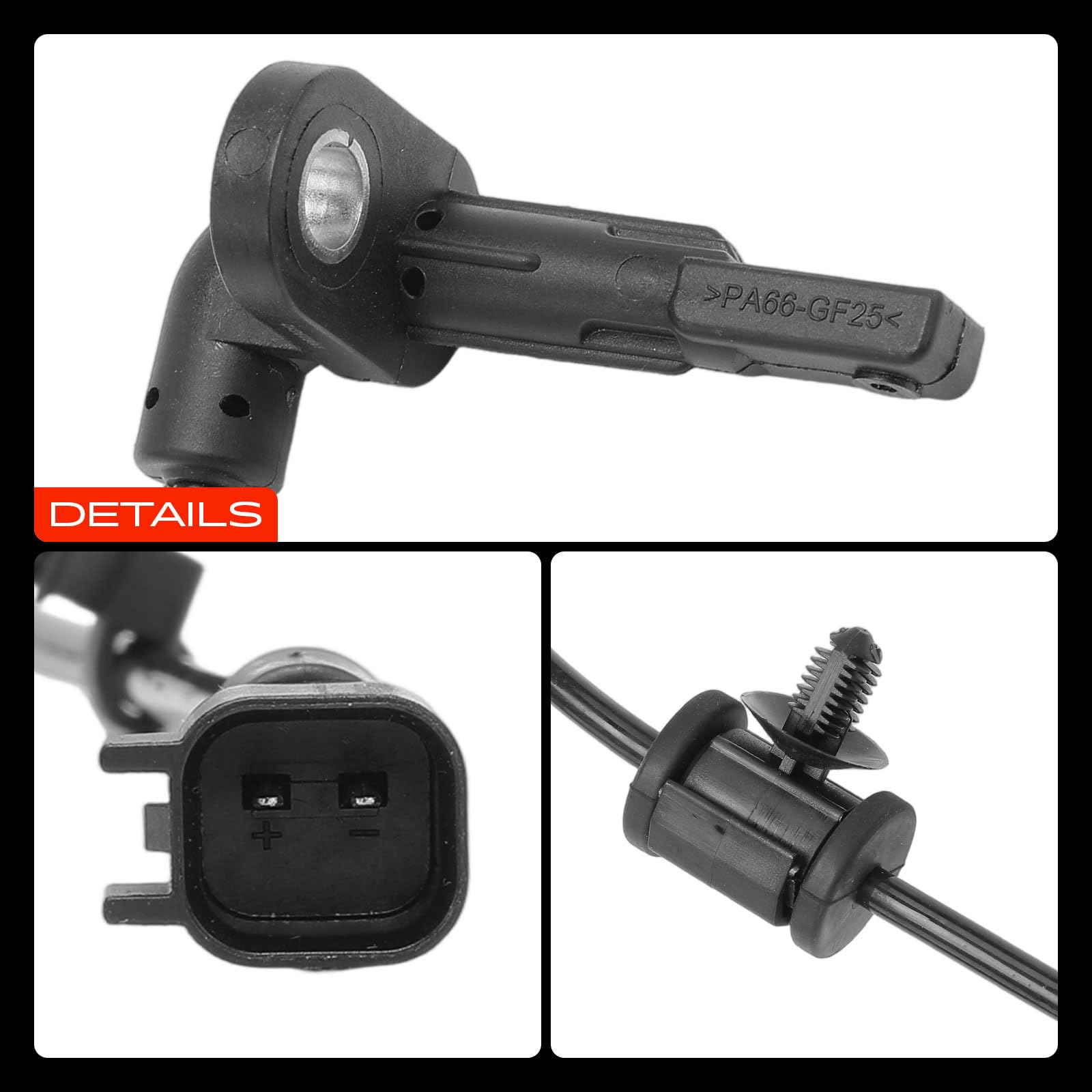 Frankberg 2x ABS Sensor 2-polig Hinten Links Rechts Kompatibel mit Insignia A G09 2.0L 2.8L 2008-2017 Insignia A Country Tourer G09 2.0L 2013-2017 Replace# 12841557