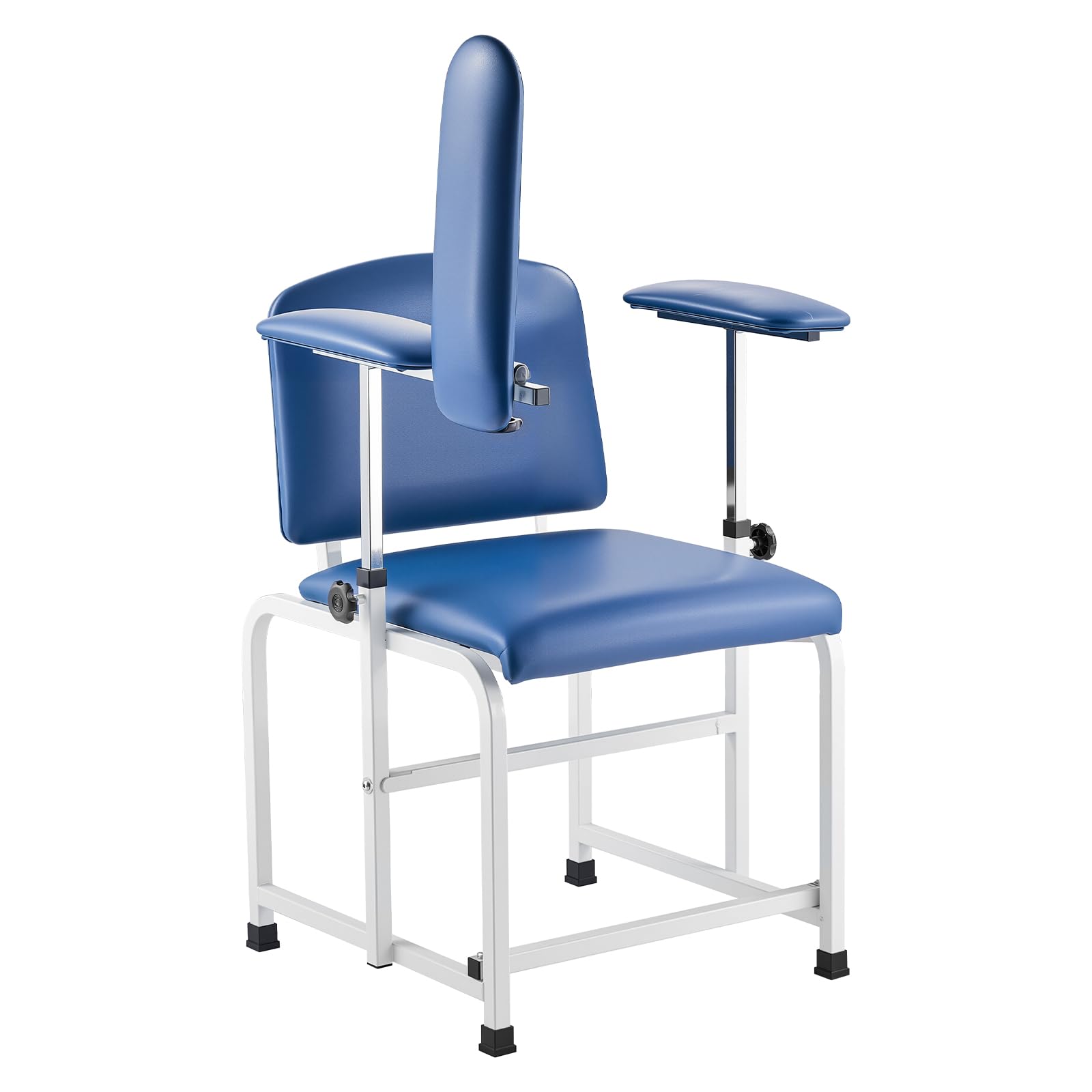 VEVOR Phlebotomiestuhl, Blutentnahmestuhl mit verstellbaren Armlehnen & klappbarer Armlehne, 180 kg Blutziehstuhl mit weich gepolsterter Sitzfläche, PVC-Leder für Krankenhäuser, Labore, Kliniken